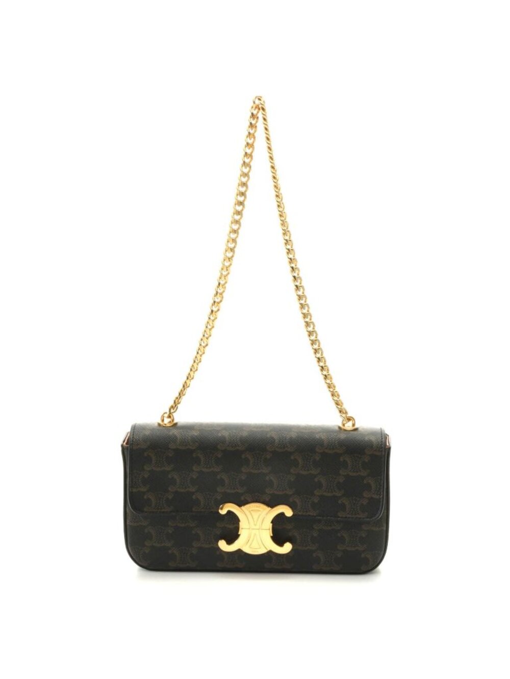 Celine Triomphe Claude Shoulder Bag Brown
